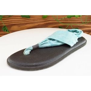 Sanuk Youth Girls Shoes Size 5-6 M Blue Slingback Fabric‎